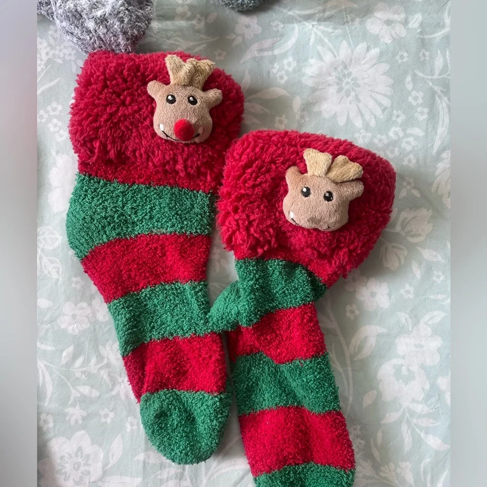 Cozy Fuzzy Socks Set -(6 pair) Multicolor